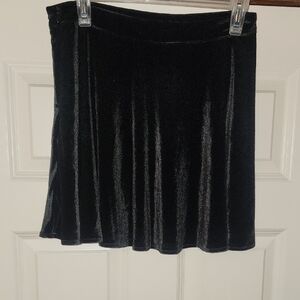Elegant Black Velvet Skirt